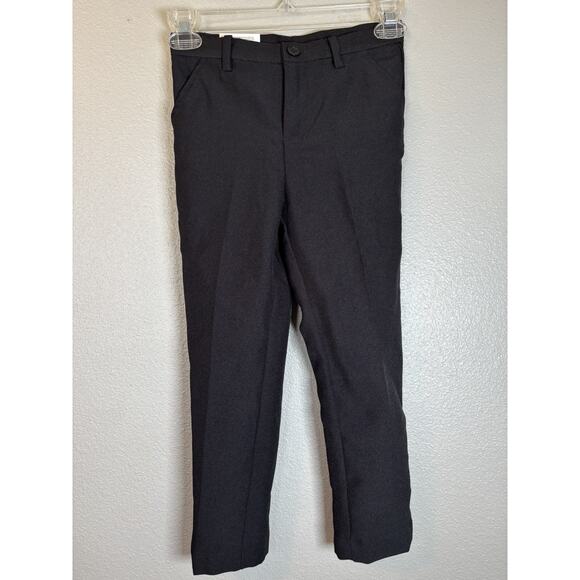 NWT H&M Dress Pants Slacks Black Boys 6 Adjustable Waist Slim Fit NEW - Picture 1 of 6
